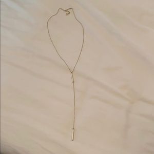 Kendra Scott gold lariat necklace